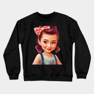 Cute retro girl Crewneck Sweatshirt